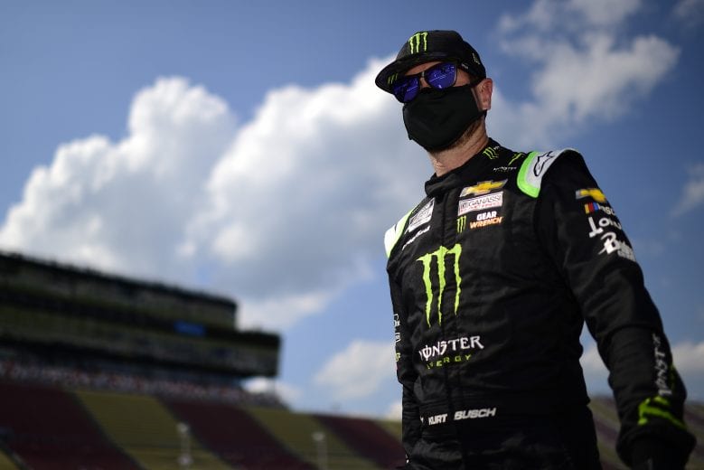 BROOKLYN, MICHIGAN - AUGUST 09: Kurt Busch, driver of the #1 Monster Energy Chevrolet, walks the grid prior to the NASCAR Cup Series Consumers Energy 400 at Michigan International Speedway on August 09, 2020 in Brooklyn, Michigan. (Photo by Jared C. Tilton/Getty Images) | Getty Images