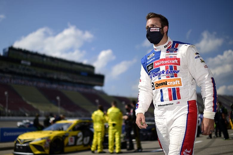 BROOKLYN, MICHIGAN - AUGUST 09: Matt DiBenedetto, driver of the #21 FordStrong Technicians Ford, walks the grid prior to the NASCAR Cup Series Consumers Energy 400 at Michigan International Speedway on August 09, 2020 in Brooklyn, Michigan. (Photo by Jared C. Tilton/Getty Images) | Getty Images