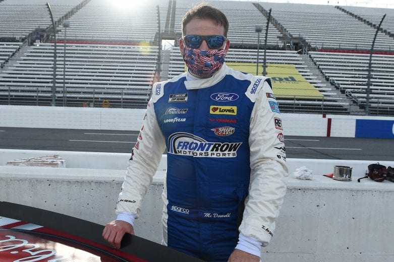 MARTINSVILLE, VIRGINIA - JUNE 10: Michael McDowell, driver of the #34 The Pete Store Ford, waits on the grid prior to the NASCAR Cup Series Blue-Emu Maximum Pain Relief 500 at Martinsville Speedway on June 10, 2020 in Martinsville, Virginia. (Photo by Jared C. Tilton/Getty Images) | Getty Images