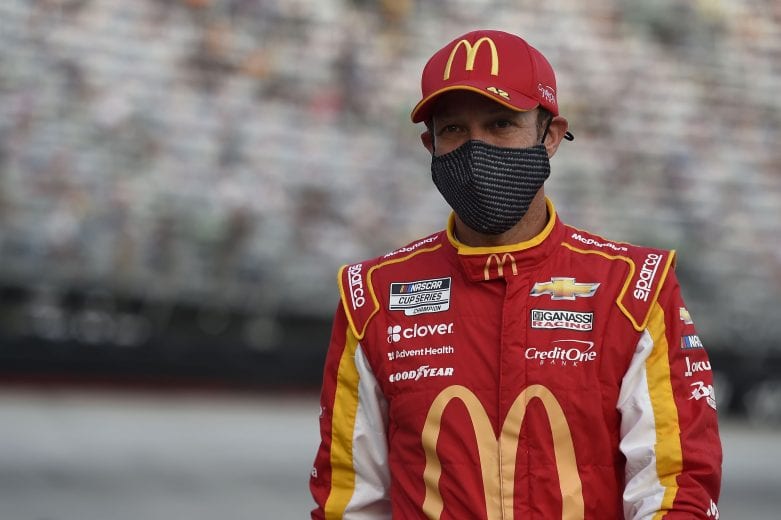 BRISTOL, TENNESSEE - JULY 15: Matt Kenseth, driver of the #42 McDonald's McDelivery Chevrolet, walks the grid prior to during the NASCAR Cup Series All-Star Race at Bristol Motor Speedway on July 15, 2020 in Bristol, Tennessee. (Photo by Jared C. Tilton/Getty Images) | Getty Images