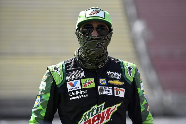 BROOKLYN, MICHIGAN - AUGUST 09: Chase Elliott, driver of the #9 Mountain Dew Chevrolet, walks the grid prior to the NASCAR Cup Series Consumers Energy 400 at Michigan International Speedway on August 09, 2020 in Brooklyn, Michigan. (Photo by Jared C. Tilton/Getty Images) | Getty Images