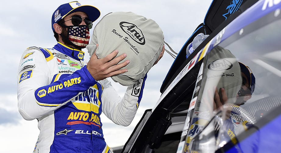 LOUDON, NEW HAMPSHIRE - AUGUST 02: Chase Elliott, driver of the #9 NAPA Auto Parts Chevrolet, prepares for the NASCAR Cup Series Foxwoods Resort Casino 301 at New Hampshire Motor Speedway on August 02, 2020 in Loudon, New Hampshire. (Photo by Jared C. Tilton/Getty Images) | Getty Images