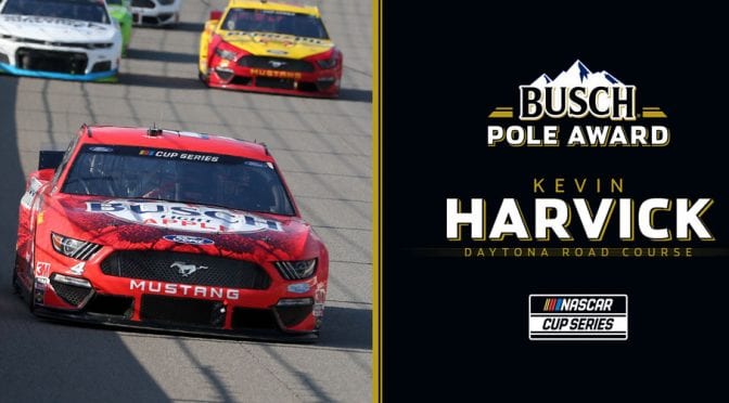 Kevin Harvick nabs Busch Pole Award for Daytona Road Course debut