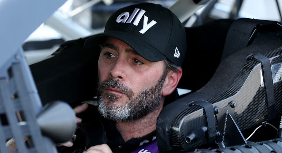 KANSAS CITY, KANSAS - JULY 23: Jimmie Johnson, driver of the #48 Ally Chevrolet, sit in his car prior to the NASCAR Cup Series Super Start Batteries 400 Presented by O'Reilly Auto Parts at Kansas Speedway on July 23, 2020 in Kansas City, Kansas. (Photo by Jamie Squire/Getty Images) | Getty Images