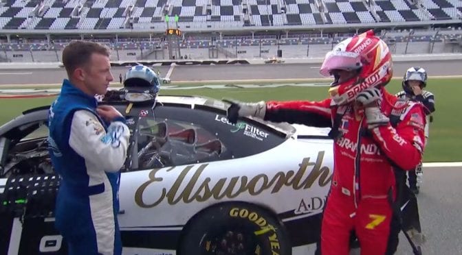 Featured Image for Allgaier, Allmendinger trade post-race words after late run-in at Daytona Road Course