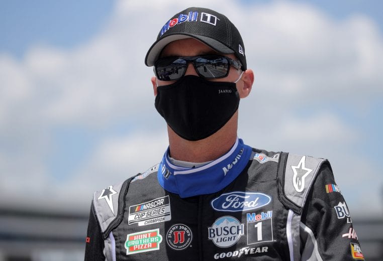 FORT WORTH, TEXAS - JULY 19: Kevin Harvick, driver of the #4 Mobil 1 Ford, walks on the grid prior to the NASCAR Cup Series O'Reilly Auto Parts 500 at Texas Motor Speedway on July 19, 2020 in Fort Worth, Texas. (Photo by Chris Graythen/Getty Images) | Getty Images