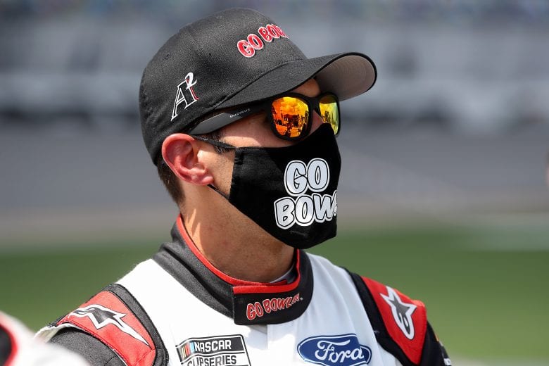 DAYTONA BEACH, FLORIDA - AUGUST 16: Aric Almirola, driver of the #10 Go Bowling Ford, waits on the grid prior to the NASCAR Cup Series Go Bowling 235 at Daytona International Speedway on August 16, 2020 in Daytona Beach, Florida. (Photo by Chris Graythen/Getty Images) | Getty Images