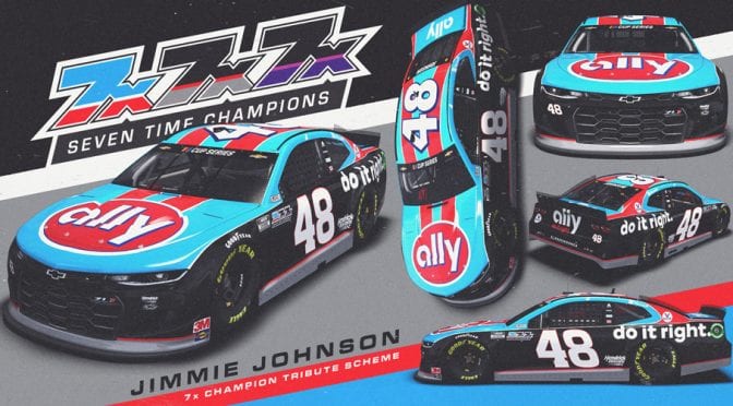 Featured image for Jimmie Johnson reveals Darlington throwback scheme honoring Earnhardt, Petty