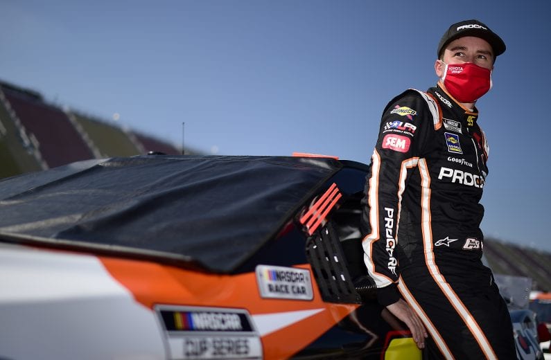 BROOKLYN, MICHIGAN - AUGUST 08: Christopher Bell, driver of the #95 Procore Toyota, waits on the grid prior to the NASCAR Cup Series FireKeepers Casino 400 at Michigan International Speedway on August 08, 2020 in Brooklyn, Michigan. (Photo by Jared C. Tilton/Getty Images) | Getty Images