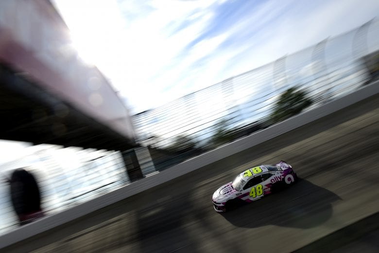 DOVER, DELAWARE - AUGUST 22: Jimmie Johnson, driver of the #48 Ally Chevrolet, drives during the NASCAR Cup Series Drydene 311 at Dover International Speedway on August 22, 2020 in Dover, Delaware. (Photo by Jared C. Tilton/Getty Images) | Getty Images