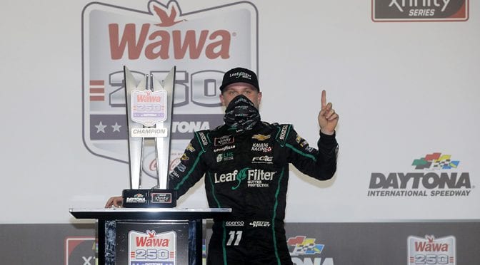 Featured image for Justin Haley survives Kaulig Racing teammates’ last-lap wreck to win at Daytona