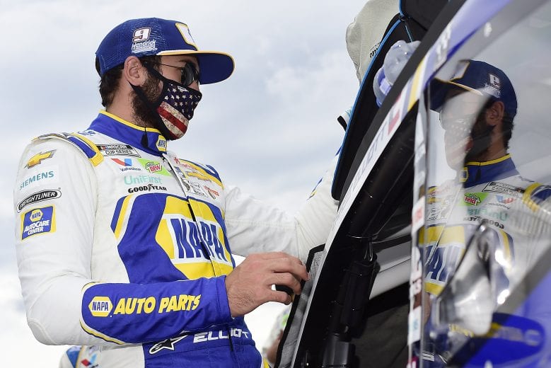 LOUDON, NEW HAMPSHIRE - AUGUST 02: Chase Elliott, driver of the #9 NAPA Auto Parts Chevrolet, prepares for the NASCAR Cup Series Foxwoods Resort Casino 301 at New Hampshire Motor Speedway on August 02, 2020 in Loudon, New Hampshire. (Photo by Jared C. Tilton/Getty Images) | Getty Images