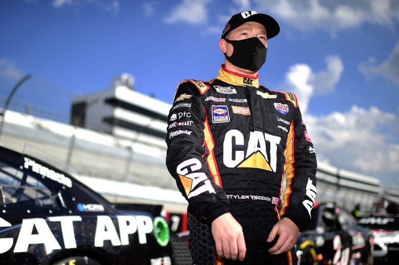 DOVER, DELAWARE - AUGUST 23: Tyler Reddick, driver of the #8 Cat App Chevrolet, waits on the grid prior to the NASCAR Cup Series Drydene 311 at Dover International Speedway on August 23, 2020 in Dover, Delaware. (Photo by Jared C. Tilton/Getty Images) | Getty Images
