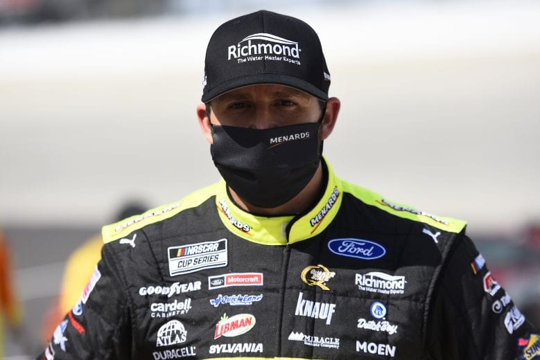 DOVER, DELAWARE - AUGUST 23: Matt DiBenedetto, driver of the #21 Menards/Monster Energy Ford, waits on the grid prior to the NASCAR Cup Series Drydene 311 at Dover International Speedway on August 23, 2020 in Dover, Delaware. (Photo by Jared C. Tilton/Getty Images) | Getty Images
