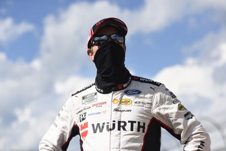 DOVER, DELAWARE - AUGUST 23: Brad Keselowski, driver of the #2 Wurth Ford, waits on the grid prior to the NASCAR Cup Series Drydene 311 at Dover International Speedway on August 23, 2020 in Dover, Delaware. (Photo by Jared C. Tilton/Getty Images) | Getty Images