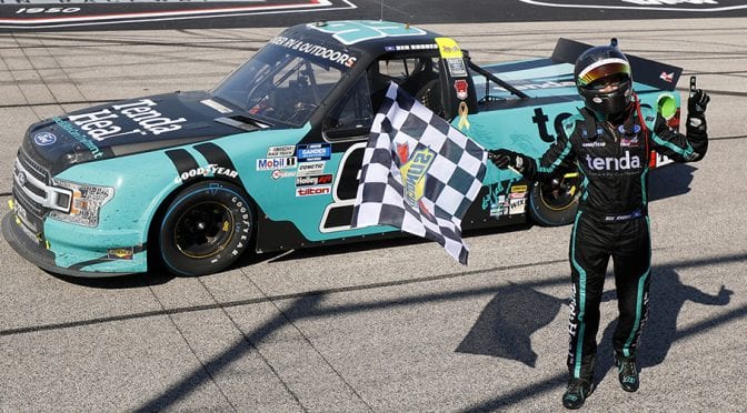 Featured Image for Ben Rhodes steals win in Gander Trucks overtime finish at Darlington