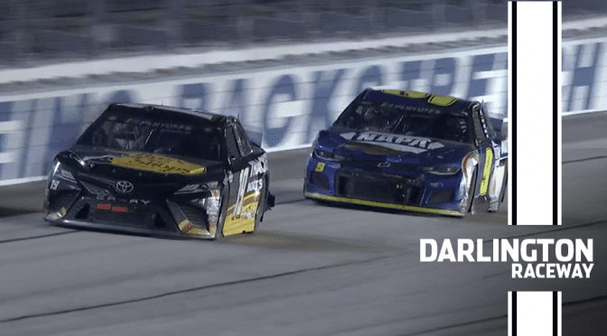 Featured Image for Late battle gone wrong between Truex, Elliott kicks off playoffs at Darlington