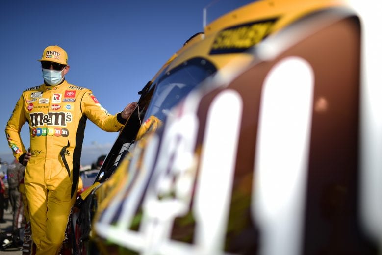 DARLINGTON, SOUTH CAROLINA - SEPTEMBER 06: Kyle Busch, driver of the #18 M&M's Toyota, waits on the grid prior to the NASCAR Cup Series Cook Out Southern 500 at Darlington Raceway on September 06, 2020 in Darlington, South Carolina. (Photo by Jared C. Tilton/Getty Images) | Getty Images