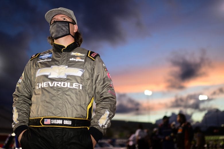 RICHMOND, VIRGINIA - SEPTEMBER 10: Sheldon Creed, driver of the #2 Chevy Accessories Chevrolet, waits on the grid prior to the NASCAR Gander Outdoors Truck Series ToyotaCare 250 at Richmond Raceway on September 10, 2020 in Richmond, Virginia. (Photo by Jared C. Tilton/Getty Images) | Getty Images