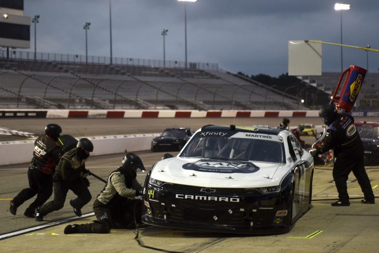 RICHMOND, VIRGINIA - SEPTEMBER 11: Tommy Joe Martins, driver of the #44 Gilreath Farms Red Angus Chevrolet, pits during the NASCAR Xfinity Series Go Bowling 250 at Richmond Raceway on September 11, 2020 in Richmond, Virginia. (Photo by Jared C. Tilton/Getty Images) | Getty Images