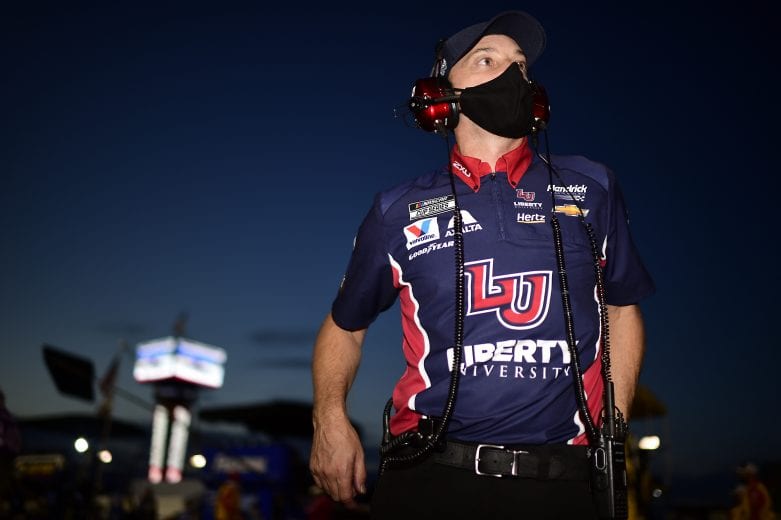 RICHMOND, VIRGINIA - SEPTEMBER 12: Crew chief Chad Knaus waits on the grid prior to  the NASCAR Cup Series Federated Auto Parts 400 at Richmond Raceway on September 12, 2020 in Richmond, Virginia. (Photo by Jared C. Tilton/Getty Images) | Getty Images