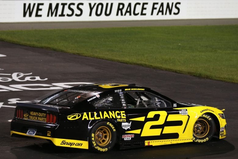 RICHMOND, VIRGINIA - SEPTEMBER 12: Brad Keselowski, driver of the #2 Western Star/Alliance Parts Ford, celebrates after winning the NASCAR Cup Series Federated Auto Parts 400 at Richmond Raceway on September 12, 2020 in Richmond, Virginia. (Photo by Sean Gardner/Getty Images) | Getty Images