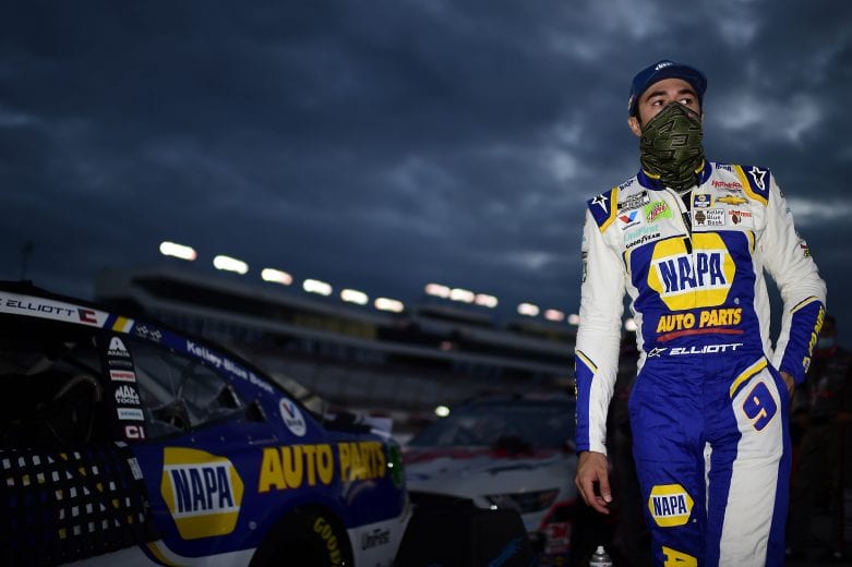 RICHMOND, VIRGINIA - SEPTEMBER 12:Chase Elliott, driver of the #9 NAPA Auto Parts Chevrolet, waiys on the grid prior to the NASCAR Cup Series Federated Auto Parts 400 at Richmond Raceway on September 12, 2020 in Richmond, Virginia. (Photo by Jared C. Tilton/Getty Images) | Getty Images