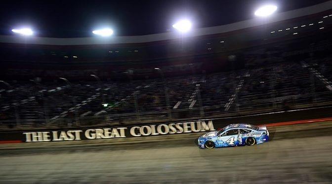 Featured image for Harvick holds off Kyle Busch for Bristol Night Race win; Round of 12 set
