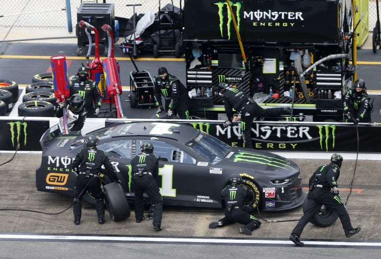TALLADEGA, ALABAMA - JUNE 22: Kurt Busch, driver of the #1 Monster Energy Chevrolet, pits during the NASCAR Cup Series GEICO 500 at Talladega Superspeedway on June 22, 2020 in Talladega, Alabama. (Photo by Brian Lawdermilk/Getty Images) | Getty Images