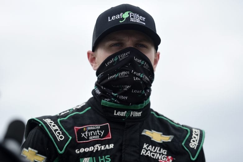 RICHMOND, VIRGINIA - SEPTEMBER 12: Justin Haley, driver of the #11 LeafFilter Gutter Protection Chevrolet, waits on the grid prior to the NASCAR Xfinity Series Virginia is for Racing Lovers 250 at Richmond Raceway on September 12, 2020 in Richmond, Virginia. (Photo by Jared C. Tilton/Getty Images) | Getty Images
