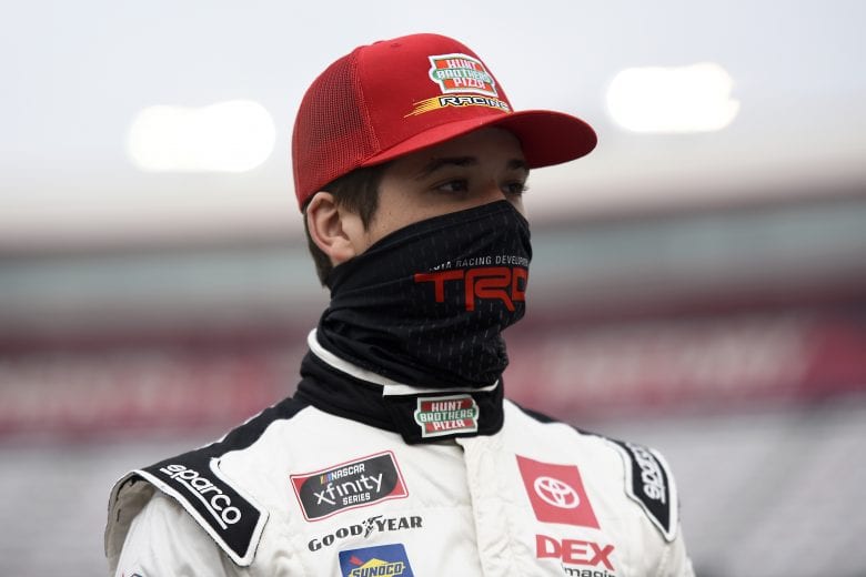 BRISTOL, TENNESSEE - SEPTEMBER 18: Harrison Burton, driver of the #20 Hunt Brothers Pizza/DEX Imaging Toyota, waits on the grid prior to the NASCAR Xfinity Series Food City 300 at Bristol Motor Speedway on September 18, 2020 in Bristol, Tennessee. (Photo by Jared C. Tilton/Getty Images) | Getty Images