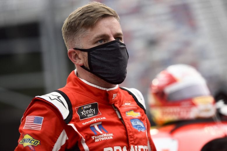 BRISTOL, TENNESSEE - SEPTEMBER 18: Justin Allgaier, driver of the #7 BRANDT Chevrolet, waits on the grid prior to the NASCAR Xfinity Series Food City 300 at Bristol Motor Speedway on September 18, 2020 in Bristol, Tennessee. (Photo by Jared C. Tilton/Getty Images) | Getty Images