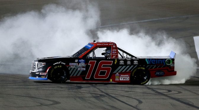 Hill holds off Creed for Gander Trucks playoff victory at Las Vegas