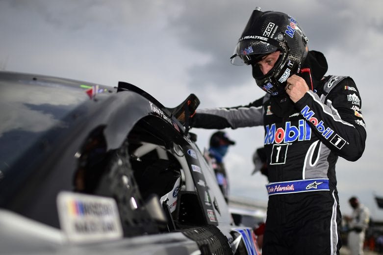 DOVER, DELAWARE - AUGUST 22: Kevin Harvick, driver of the #4 Mobil 1 Ford, prepares for the NASCAR Cup Series Drydene 311 at Dover International Speedway on August 22, 2020 in Dover, Delaware. (Photo by Jared C. Tilton/Getty Images) | Getty Images