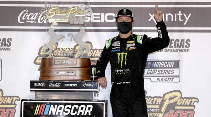 Featured image for Sin City sizzler: Kurt Busch wins Round of 12 opener at Las Vegas in overtime