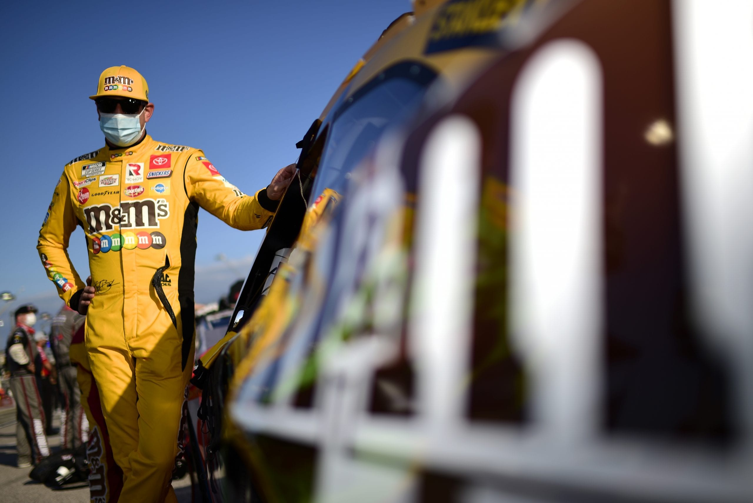 DARLINGTON, SOUTH CAROLINA - SEPTEMBER 06: Kyle Busch, driver of the #18 M&M's Toyota, waits on the grid prior to the NASCAR Cup Series Cook Out Southern 500 at Darlington Raceway on September 06, 2020 in Darlington, South Carolina. (Photo by Jared C. Tilton/Getty Images) | Getty Images