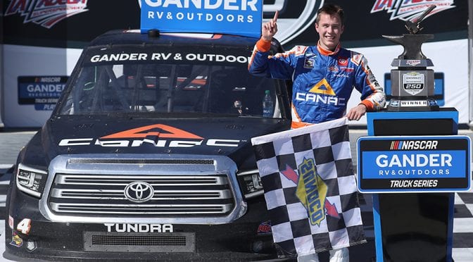 Lessard earns first win after final-lap crash in Gander Trucks elimination race at Talladega