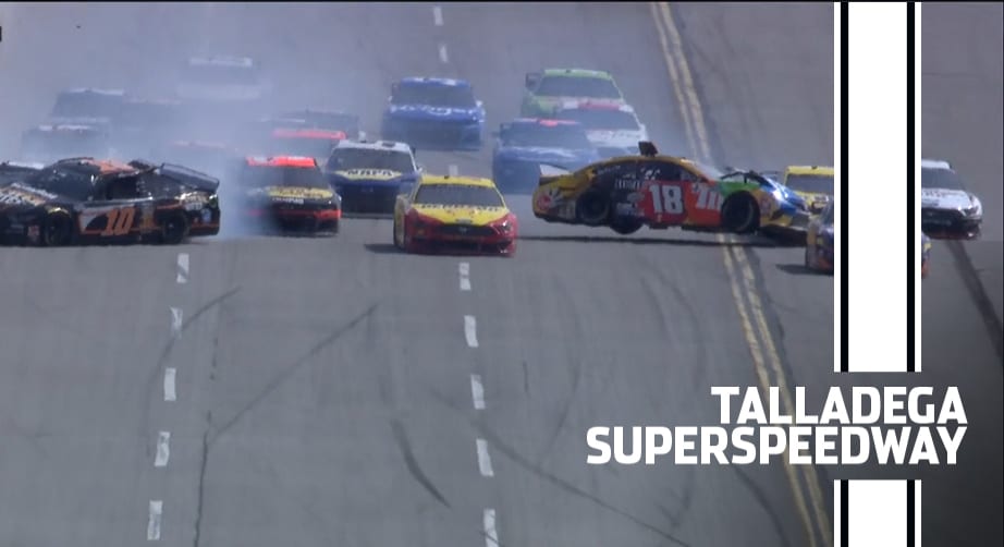 Aric Almirola, Alex Bowman wreck at front of pack at 'Dega | NASCAR