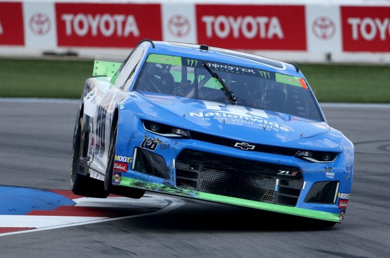 CHARLOTTE, NORTH CAROLINA - SEPTEMBER 29: Alex Bowman, driver of the #88 Nationwide Retirement Plans Chevrolet, races during the Monster Energy NASCAR Cup Series Bank of America ROVAL 400 at Charlotte Motor Speedway on September 29, 2019 in Charlotte, North Carolina. (Photo by Brian Lawdermilk/Getty Images) | Getty Images