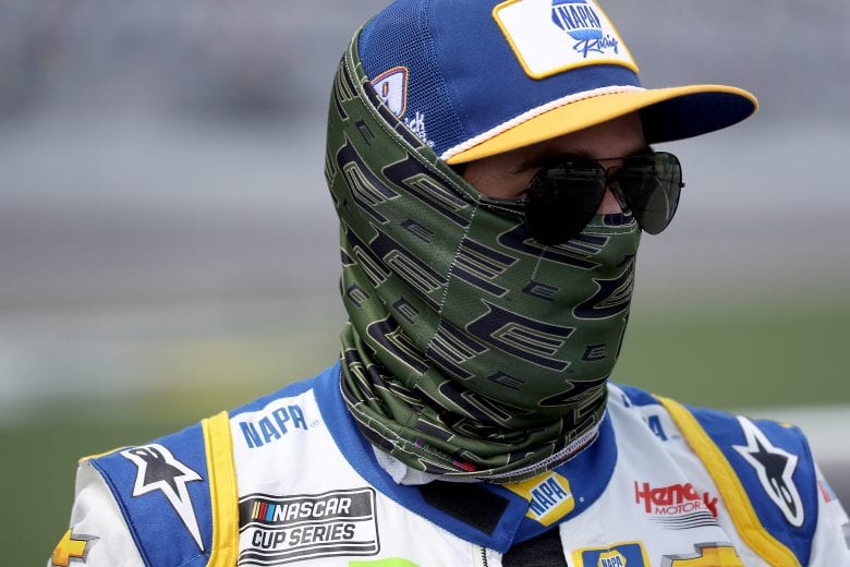 DAYTONA BEACH, FLORIDA - AUGUST 16: Chase Elliott, driver of the #9 NAPA Auto Parts Chevrolet, waits on the grid prior to the NASCAR Cup Series Go Bowling 235 at Daytona International Speedway on August 16, 2020 in Daytona Beach, Florida. (Photo by Chris Graythen/Getty Images) | Getty Images