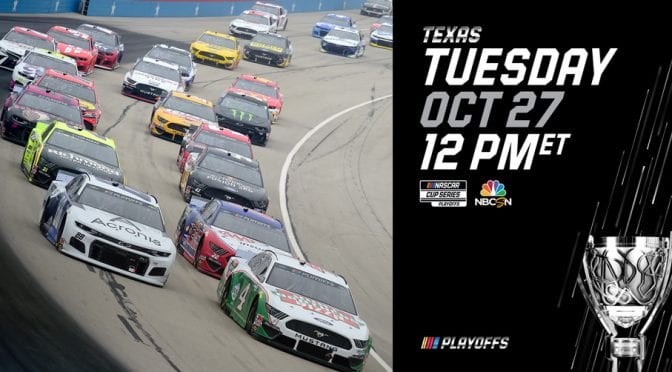 Rainy day pushes Cup Series Playoff race at Texas to a Tuesday restart