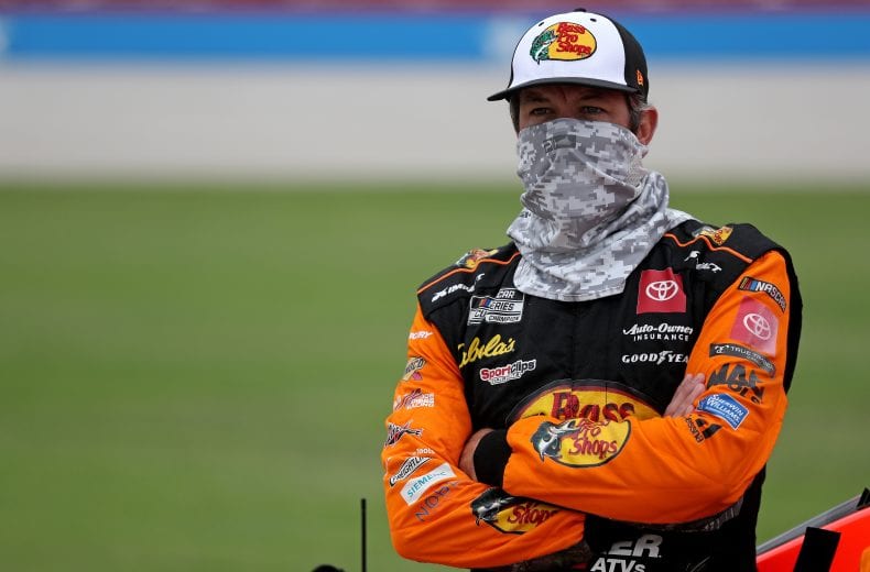 FORT WORTH, TEXAS - OCTOBER 25: Martin Truex Jr., driver of the #19 Bass Pro Shops Toyota, waits on the grid prior to the NASCAR Cup Series Autotrader EchoPark Automotive 500 at Texas Motor Speedway on October 25, 2020 in Fort Worth, Texas. (Photo by Chris Graythen/Getty Images) | Getty Images