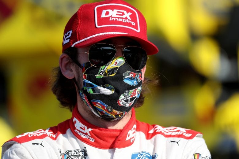 LAS VEGAS, NEVADA - SEPTEMBER 27: Ryan Blaney, driver of the #12 DEX Imaging Ford, looks on prior to the NASCAR Cup Series South Point 400 at Las Vegas Motor Speedway on September 27, 2020 in Las Vegas, Nevada. (Photo by Chris Graythen/Getty Images) | Getty Images