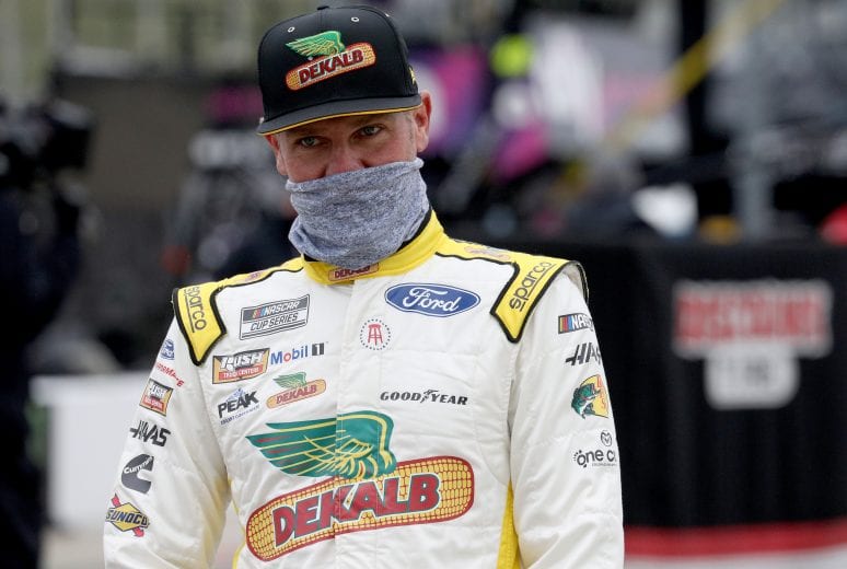 KANSAS CITY, KANSAS - OCTOBER 18: Clint Bowyer, driver of the #14 DEKALB Ford, waits on the grid prior to the NASCAR Cup Series Hollywood Casino 400 at Kansas Speedway on October 18, 2020 in Kansas City, Kansas. (Photo by Chris Graythen/Getty Images) | Getty Images