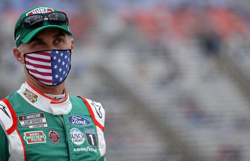 FORT WORTH, TEXAS - OCTOBER 25: Kevin Harvick, driver of the #4 Hunt Brothers Pizza Ford, waits on the grid prior to the NASCAR Cup Series Autotrader EchoPark Automotive 500 at Texas Motor Speedway on October 25, 2020 in Fort Worth, Texas. (Photo by Chris Graythen/Getty Images) | Getty Images
