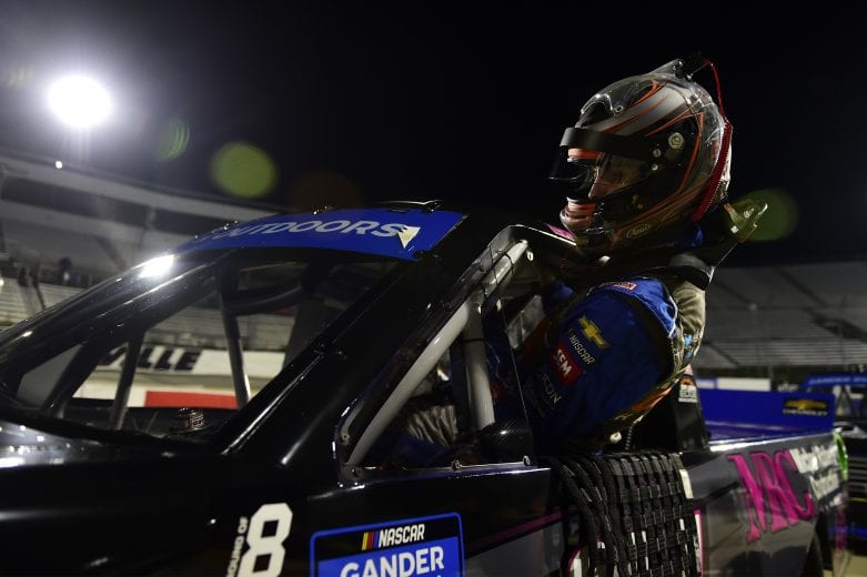 MARTINSVILLE, VIRGINIA - OCTOBER 30: Zane Smith, driver of the #21 LaPaz/MRC Chevrolet, enters his truck to start the NASCAR Gander RV & Outdoors Truck Series NASCAR Hall of Fame 200 at Martinsville Speedway on October 30, 2020 in Martinsville, Virginia. (Photo by Jared C. Tilton/Getty Images) | Getty Images