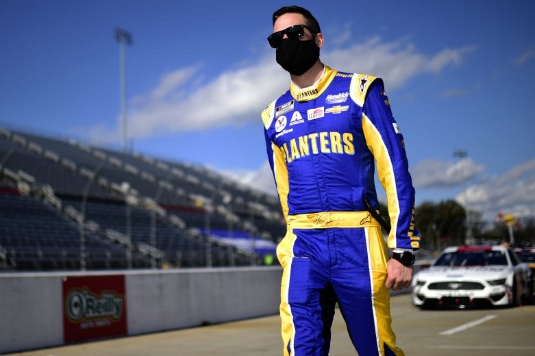 MARTINSVILLE, VIRGINIA - NOVEMBER 01: Alex Bowman, driver of the #88 ChevyGoods.com/TruckHero Chevrolet, walks the grid prior to the NASCAR Cup Series Xfinity 500 at Martinsville Speedway on November 01, 2020 in Martinsville, Virginia. (Photo by Jared C. Tilton/Getty Images) | Getty Images
