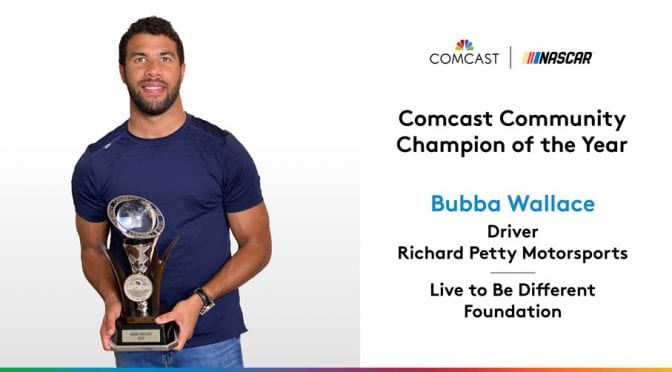Bubba Wallace named 2020 Comcast Community Champion of the Year