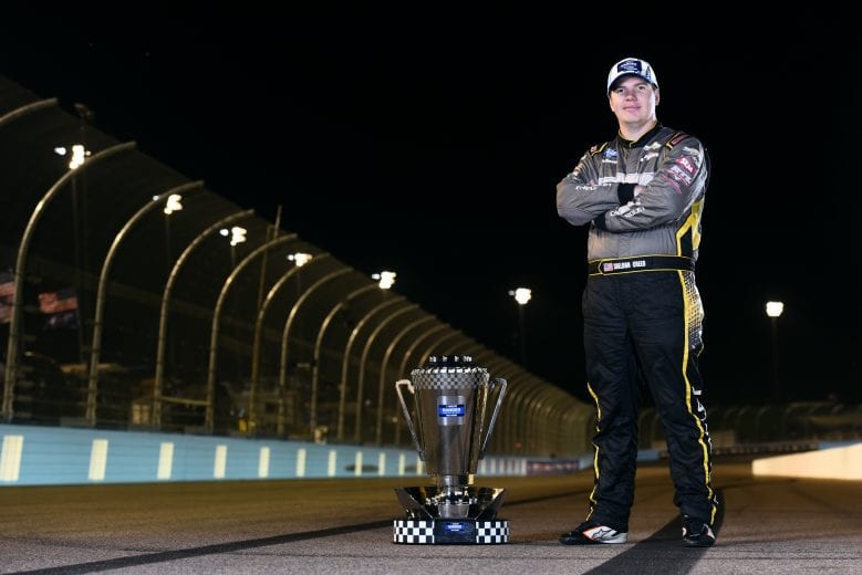 AVONDALE, ARIZONA - NOVEMBER 06: Sheldon Creed, driver of the #2 Chevy Accessories/Trench Shoring Chevrolet, poses for a photo after winning the NASCAR Gander RV & Outdoors Truck Series Championshipat Phoenix Raceway on November 06, 2020 in Avondale, Arizona. (Photo by Jared C. Tilton/Getty Images) | Getty Images