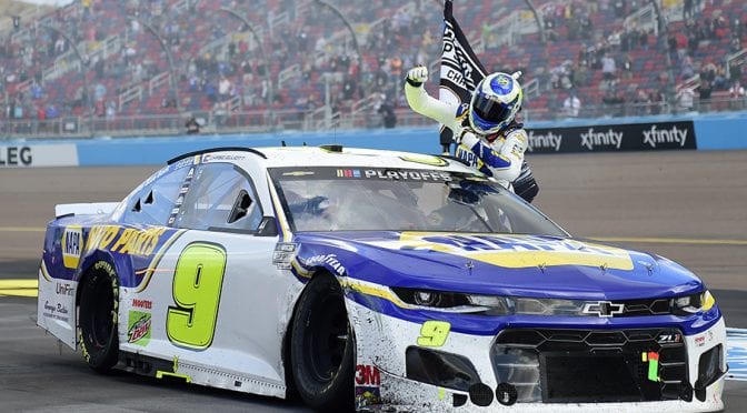 Featured image for Chase Elliott prevails in Phoenix finale, seals first Cup Series championship